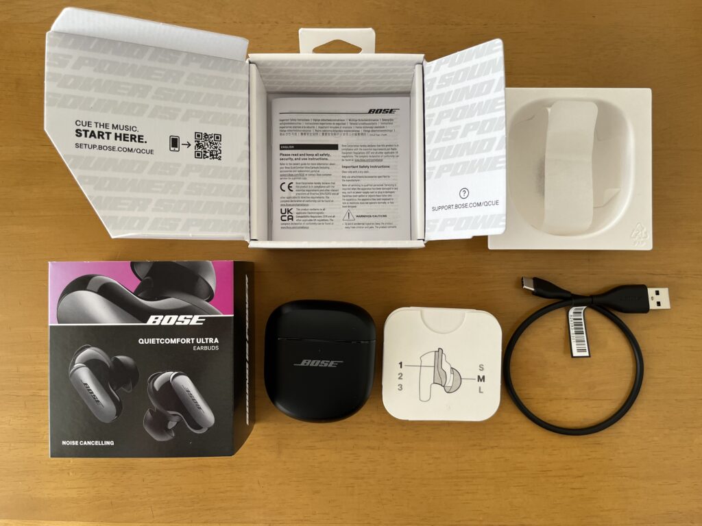 Bose QuietComfort Ultra Earbuds同梱物